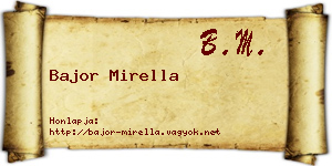 Bajor Mirella névjegykártya